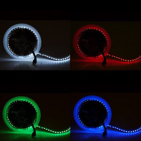 280 : Smd led strip 5m rgb colored power supply + remote control
