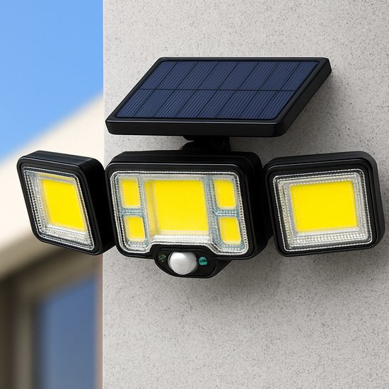 376 : Solar lamp 204 cob separate panel + remote control