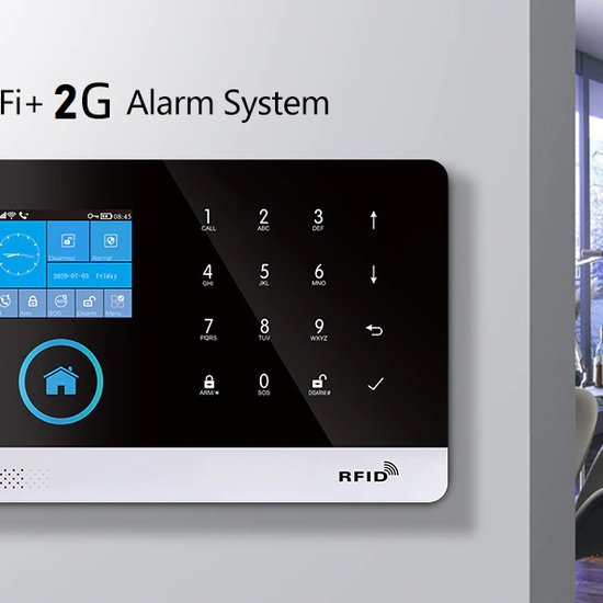 355 : Alarm kit 2G gsm + wifi wireless alarm