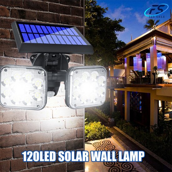 097 : Solar lamp 138 led with motion sensor + remote 2835 smd