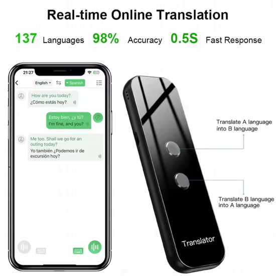 552 : Portable intelligent instant translator | 137 languages