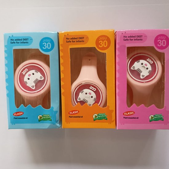 064-8 : Watch Band For Children Mosquito against - light pink