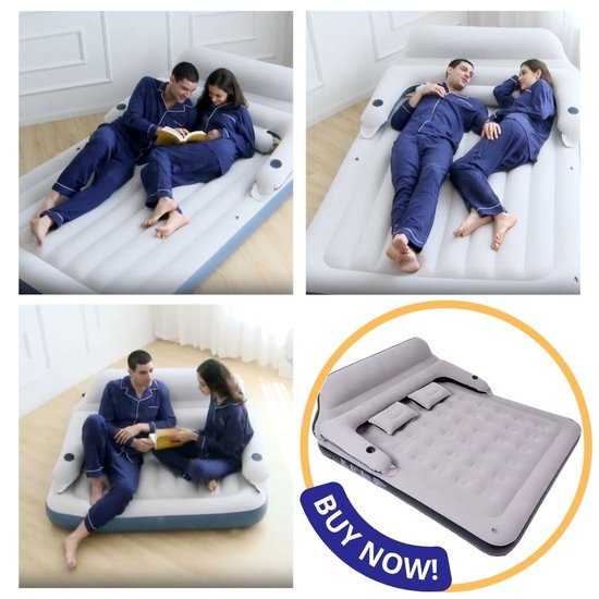 532 : Queen-size airbed with backrest