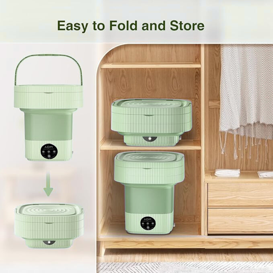 7021-1 : ADM Portable Folding Mini Washing Machine-green