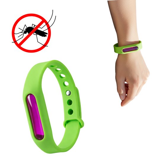 Silikonowa Bransoletka Odstraszająca Komary | Naturalna Ochrona Przed Owadami - Zielony