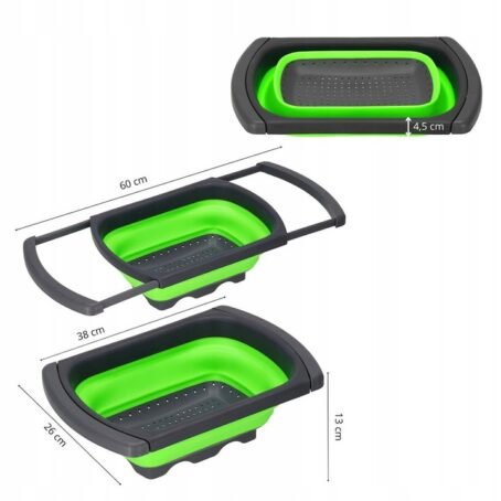 480 : Fold & Drain Kitchen Basket – Adjustable Sink Strainer