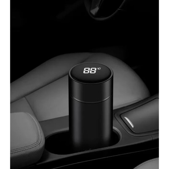 108 : Smart Thermal Bottle 500ml – LCD Temperature Display Thermos