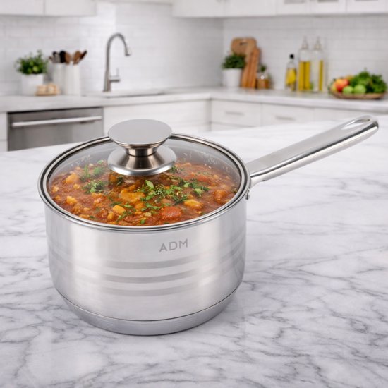 393 : ADM 12-pot stainless set with lids